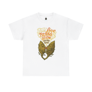 True Love Burns Slow and Hits Hard – Surrealist Romantic Fish T-Shirt